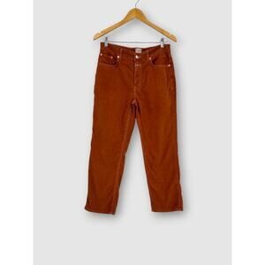 Closed Made in Italy Straight Leg Corduroy Pants in Rust/Cognac Size 29
